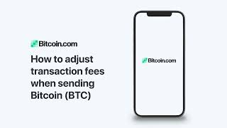 How to adjust transaction fees when sending Bitcoin BTC