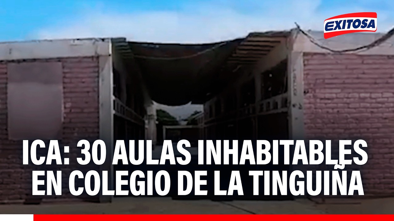 🔴🔵 Ica: Director del colegio Daniel Merino Ruiz alerta que 30 aulas están inhabitables