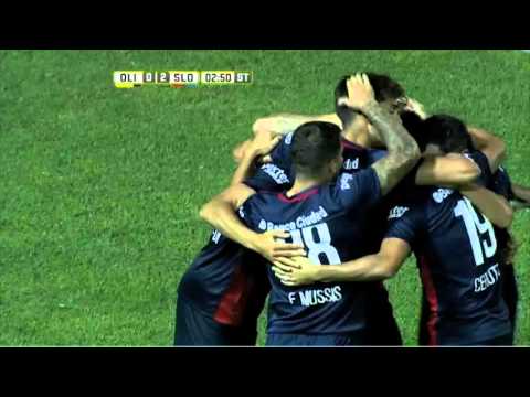 Gol de Blandi. Olimpo 0 - San Lorenzo 2. Fecha 3. Primera División 2015.
