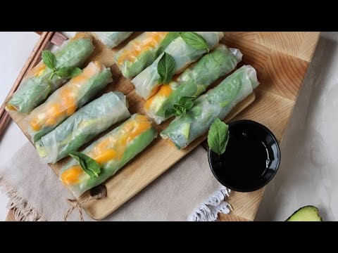 🥑 Rouleaux de Printemps Avocat & Mangue – Frais et Gourmands