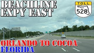 FL 528 East - Beachline Expressway - Orlando to Cocoa - Florida - 4K Highway Drive
