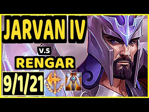WARDEN (JARVAN IV) vs RENGAR - 9/1/21 KDA JUNGLE GAMEPLAY - EUW Ranked GRANDMASTER