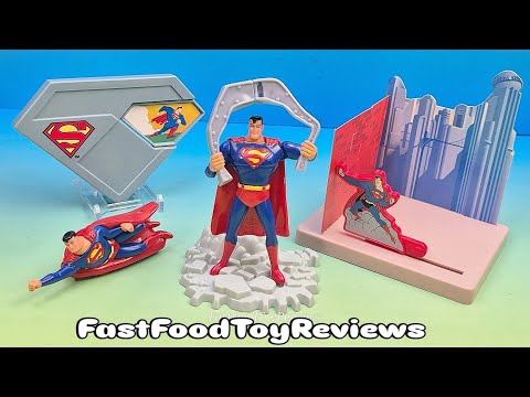 2000 SUPERMAN set of 4 KFC COLLECTIBLES VIDEO REVIEW