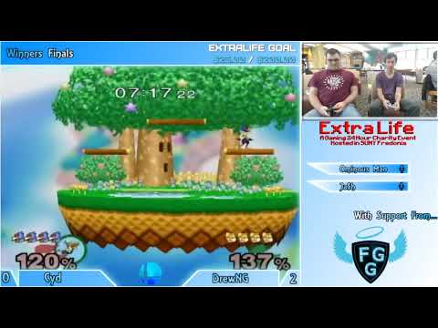 FGG Extra Life 2017 - Cyd (Falco/Fox) vs DrewNG (Fox) - Melee Winners Finals
