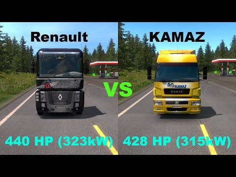 Drag Race - 440HP Renault Magnum Excellence vs 428HP KAMAZ 5490 NEO - ets2