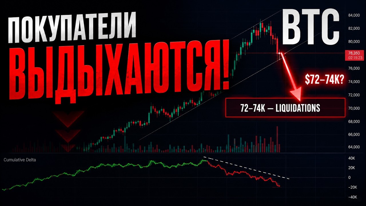 Биткоин: ПОКУПАТЕЛИ ВЫДЫХАЮТСЯ! $72–74K Всё Ближе
