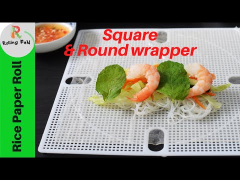 Making Summer Rolls with Square Rice Paper and Round Rice Paper | Rolling Fun