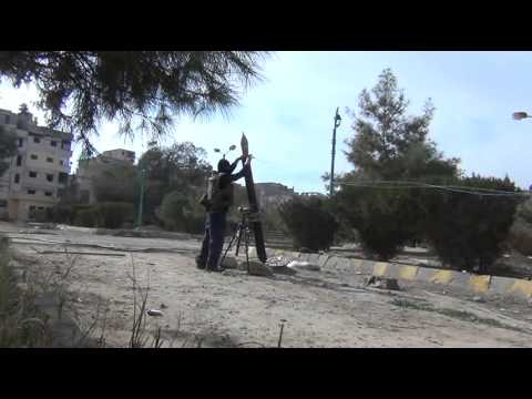 استهداف مقرات النظام في مدينة دير الزور بقذائف الهاون من قبل كتيبة عز الدين القسام