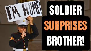 Solider surprises brother during haircut🪮💇🏻‍♂️💖❤️