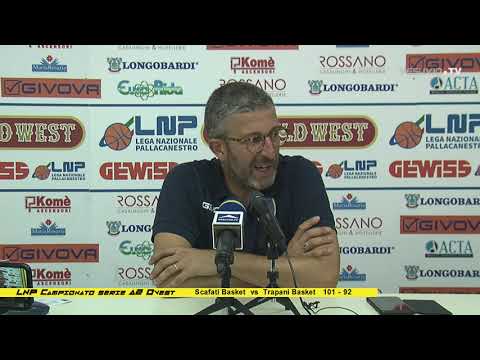 LNP Serie A2 Ovest  Scafati Basket vs Trapani Basket 101 - 92 post gara Coach Parente e Griccioli