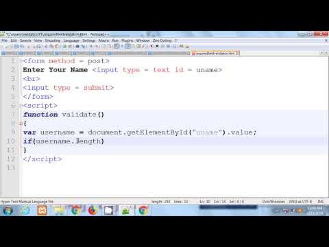 Required Field Validation using Javascript | Hindi