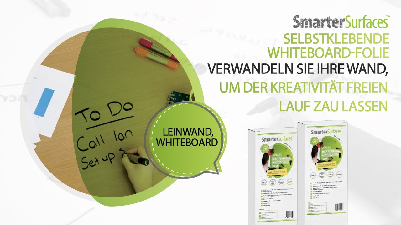 Selbstklebenden Whiteboardfolie in Ihrem Büro