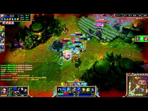 League of Legends - Vindicator Vayne Awesome Quadra Kill - Full HD