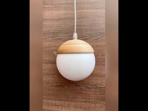 Светильник подвесной в скандинавском стиле Woody Round деревянный