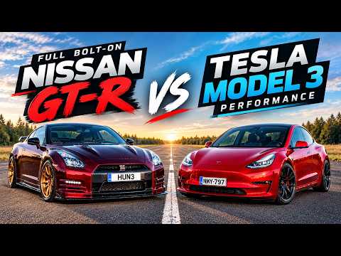 GODZILLA VS. SÄHKÖVATKAIN | 650HP NISSAN GT-R VS. TESLA MODEL 3 PERFORMANCE  | KIIHDYTYSKISA