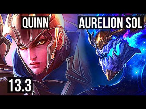 QUINN vs AURELION SOL (MID) | 17/1/11, Legendary, 900K mastery | KR Diamond | 13.3