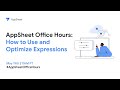 AppSheet Office Hours: How to Use and Optimize App Expressions - Google Workspace Demo