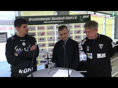 3. Liga: Oranienburger HC - HC Eintracht Hildesheim - Pressekonferenz