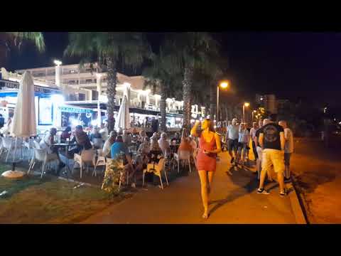 Las Americas Tenerife Magic Bar Hard Rock Cafe to Parque de la Paz Strip of Bars Very Busy Tonight !