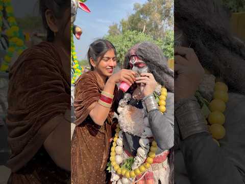 Devotees offering sherbet to Kali Mata #kali #maakali #mahakali #shorts #shortsfeed #music #song