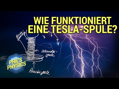 Tesla-Spule einfach erklärt. Induktion - Wie funktioniert eine Teslaspule? | Phil's Physics