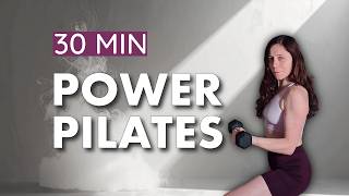 30 MIN POWER PILATES | Full Body Workout | Light Weights | Soft & Sweaty