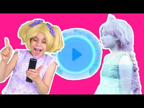 The Remote Controls The Princesses 📺 Esme & Olivia Go Into TV- Princesses In Real Life | Kiddyzuzaa
