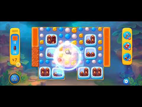 Fishdom Easy Level 12277 (with full seashell and timed double bomb booster) @choraelmin