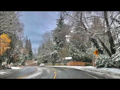 Seattle Winter Storm 2022 | 4K Winter Storm In Washington USA