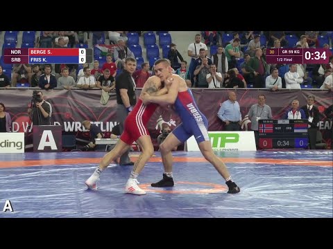 1/2 GR - 59 kg: K. FRIS (SRB) df. S. BERGE (NOR) by TF, 8-0