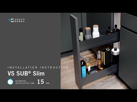 Kit coulissant étroit Sub Slim 90 Essentio anthracite -  512 x 150 mm Vauth Sagel