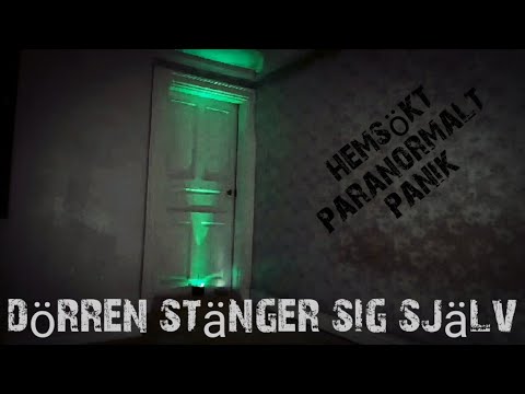 Det läskigaste vi har fått på film Dörren stängs framför vår kamera på en hemsökt övergiven herrgård