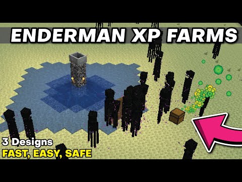 Top 3 Easy Enderman XP Farms - 1 Hit, Easy, Fast XP