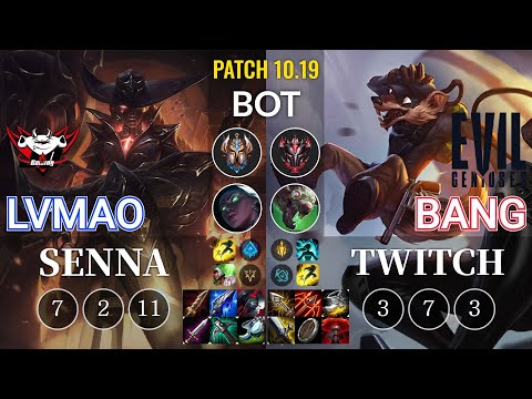JDG LvMao Senna vs EG Bang Twitch Bot - KR Patch 10.19