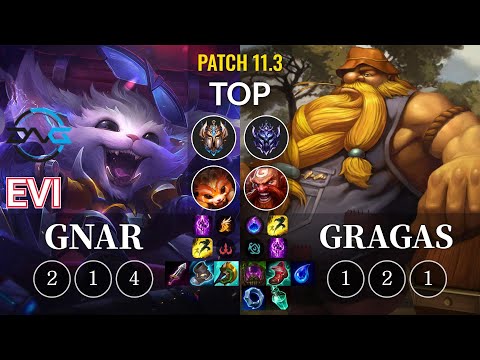 DFM Evi Gnar vs Gragas Top - KR Patch 11.3