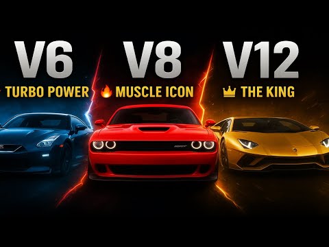 V6 vs V8 vs V12 Engine Battle 🔥 Which One Is The KING?