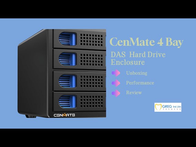 Vídeo relacionado con CENMATE Caja de Disco Duro de Aluminio de Doble bahía con Ventilador para 2.5/3.5 SATA HDD/SSD con USB A/C 3.0, Caja para Disco Duro sin Herramientas, Expansión Daisy Chain, Das(NO Raid/NAS)