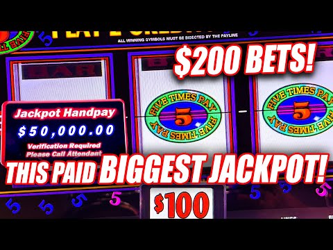 5 TIMES PAY HIGH LIMIT SLOT MACHINE PAYS OVER $50,000! EPIC RUN!