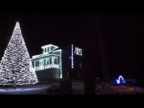 Light show in Gardner, Ma