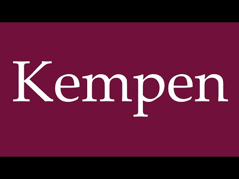 How to Pronounce ''Kempen'' Correctly in German