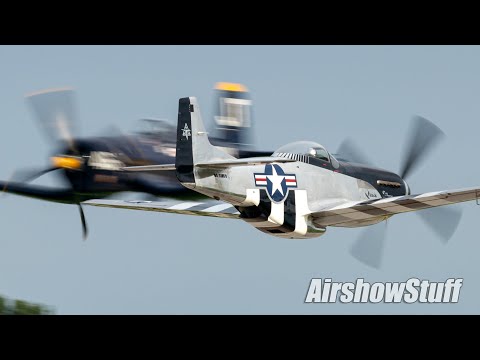 F4U Corsair and P-51 Mustang Aerobatics! - EAA AirVenture Oshkosh 2021