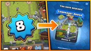 WE DID IT!! Level 8 Legendary Arena! | Clash Royale | How to get to Arena 9 F2P no legendary cards?
