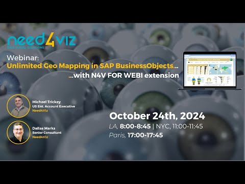 Unlimited Geo Mapping in SAP BusinessObject with N4V FOR WEBI extension