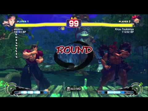 Kiryu Tsukimiya [Akuma] vs ekusiru [Ryu] SSF4 Japanese Online Ranked Matches - TRUE-HD