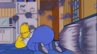 Homer exploding fireworks