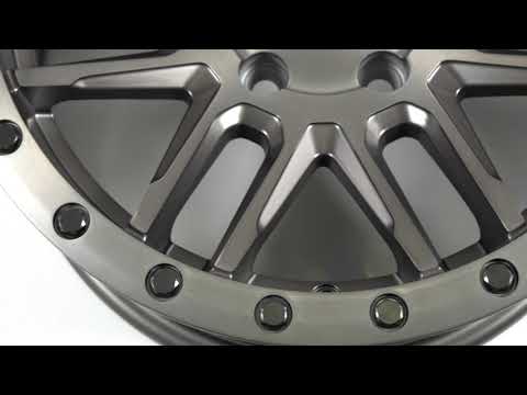 Black Rhino Wheels - Arches in MATTE BRUSHED GUNMETAL W/BLACK LIP EDGE & BLACK BOLTS