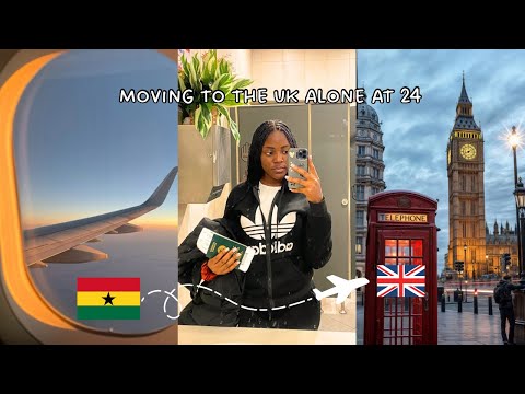 Relocation Vlog 🇬🇭🇬🇧: First 24 Hours in the UK Alone | Starting a New Chapter |International Student
