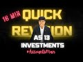 AS 13 Investments | Quick Revision | CA Rajavardhan A | #AccountsMan
