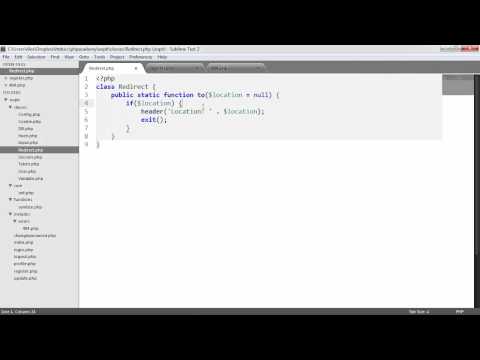 PHP OOP Login/Register System: Redirecting (Part 15/23)