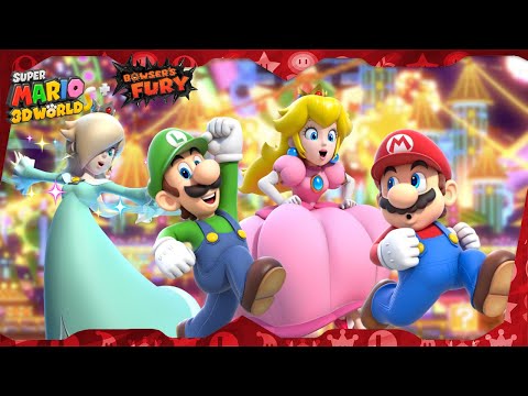 Super Mario 3D World for Switch ᴴᴰ | World Bowser (All Green Stars & Stamps) 4-Player with Rosalina